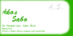 akos sabo business card
